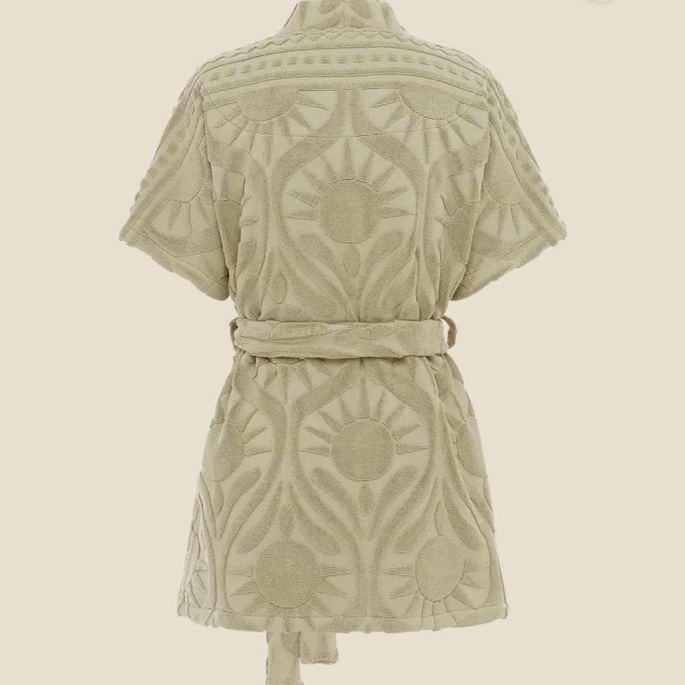 Free People x Soleil Soleil 100% Cotton Celestial Terry Toweling Robe NWT🔖